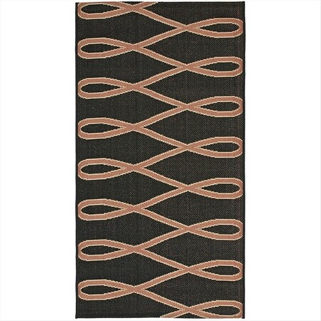 Safavieh 2 Ft. -7 In. X 5 Ft. Small Rectangle Indoor-Outdoor Courtyard- Black And Creme- Machine Made Rug CY6575-26-3